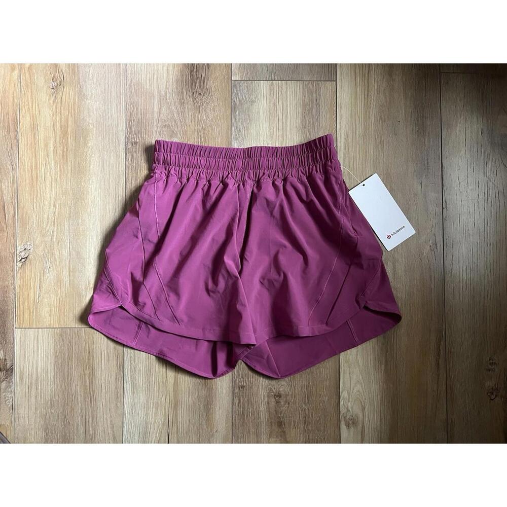 Lululemon Track That High Rise  Short 5" Lined Washed Mauve NWT 8